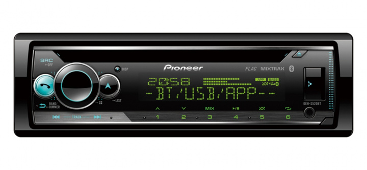 Pioneer DEH-S520BT, bilstereo med Bluetooth och 3x lågnivå i gruppen Bilstereo / Bilstereo enkeldin hos CD Bilradio (135DEHS520BT)