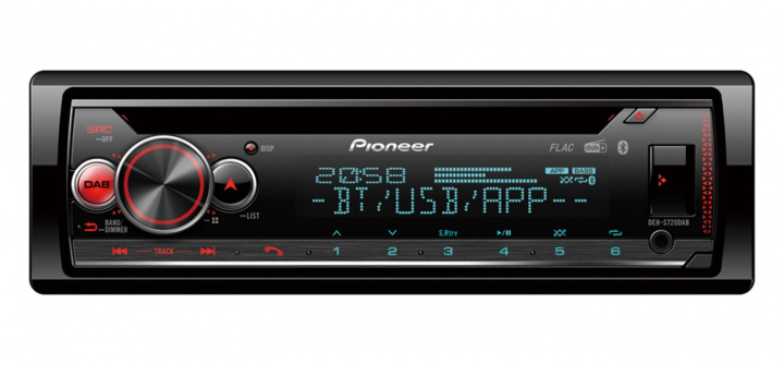 Pioneer DEH-S720DAB, bilstereo med 2x Bluetooth och DAB+ i gruppen Bilstereo / Bilstereo enkeldin hos CD Bilradio (135DEHS720DAB)