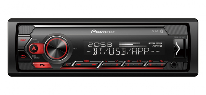 Pioneer MVH-S420BT, bilstereo med Bluetooth, AUX och USB i gruppen Bilstereo / Bilstereo enkeldin hos CD Bilradio (135MVHS420BT)