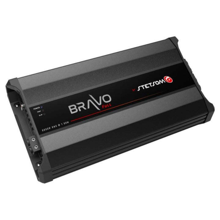 Stetsom BRAVO Full 8000 - 1 Ohm, fullregister monoblock i gruppen Slutsteg / 1 kanals / Mono hos CD Bilradio (160BRAVOFULL80001)