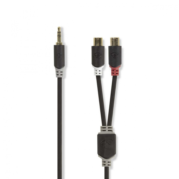 Nedis stereokabel, 1x 3,5mm hane till 2x RCA hona, 0,2m i gruppen Tillbehör / BT / AUX / USB / iPhone kablar hos CD Bilradio (176CABW22250AT02)