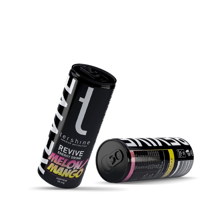 Tershine Revive - Melon Mango, energidryck, 330 ml i gruppen Tillbehör / Övrigt / Dekaler / Reklam mm, hos CD Bilradio (184REVIVEMM)