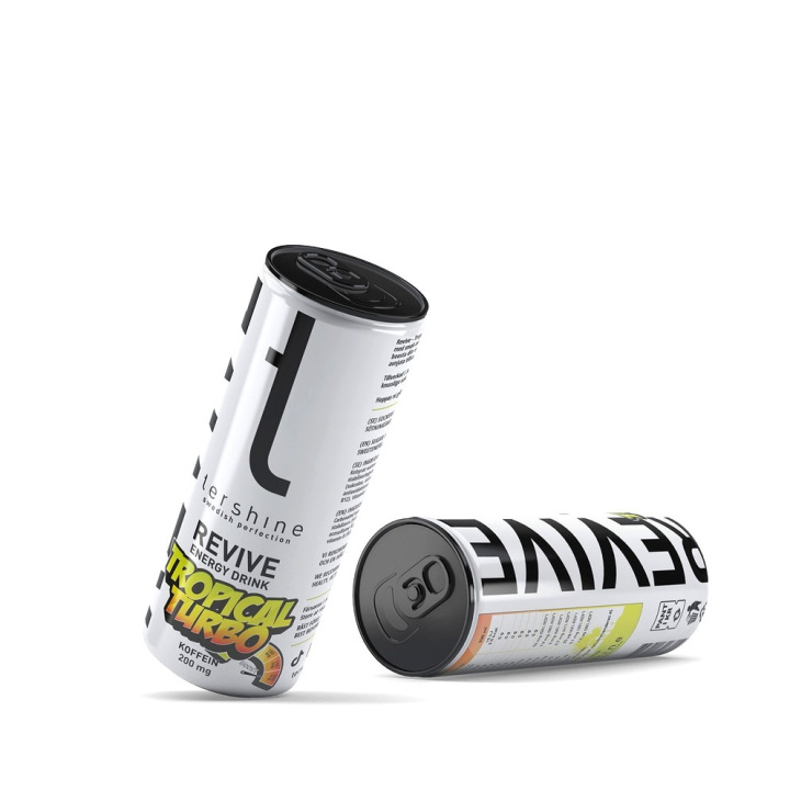 Tershine Revive - Tropical Turbo, energidryck, 330 ml i gruppen Tillbehör / Övrigt / Dekaler / Reklam mm, hos CD Bilradio (184REVIVETT)