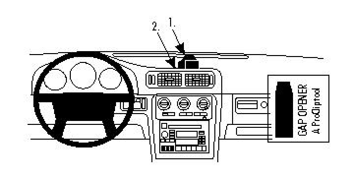 Brodit Förstärkt ProClip, Volvo S70/V70 97-00 97-00 i gruppen Modellanpassat / Volvo / V70 / 1997-2000 hos CD Bilradio (240213402)