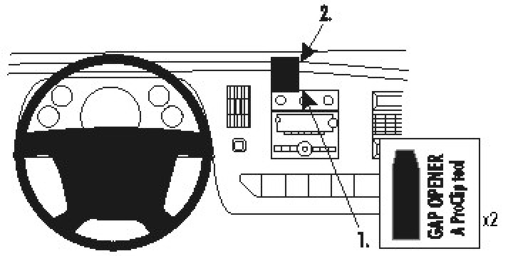 Brodit Förstärkt ProClip, GMC Van 08-16 i gruppen Modellanpassat / GMC / Van hos CD Bilradio (240213472)