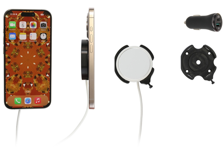 Brodit Fäste, Apple iPhone 12/12 Mini/12 Pro/12 Pro Max/13/13 Mini/13 Pro/13 Pro Max/14/14 Plus m. fl. i gruppen Smartphone i bil / Tillbehör för mobilen hos CD Bilradio (240216174)