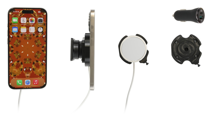 Brodit Fäste med kulled, Apple iPhone 12/12 Mini/12 Pro/12 Pro Max/13/13 Mini/13 Pro/13 Pro Max/14/14 Plus m. fl. i gruppen Smartphone i bil / Tillbehör för mobilen hos CD Bilradio (240216175)