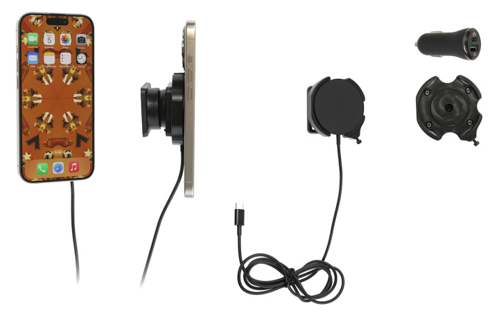 Brodit Fäste med kulled, Apple iPhone 12/12 Mini/12 Pro/12 Pro Max/13/13 Mini/13 Pro/13 Pro Max/14/14 Plus m. fl. i gruppen Smartphone i bil / Tillbehör för mobilen hos CD Bilradio (240216325)