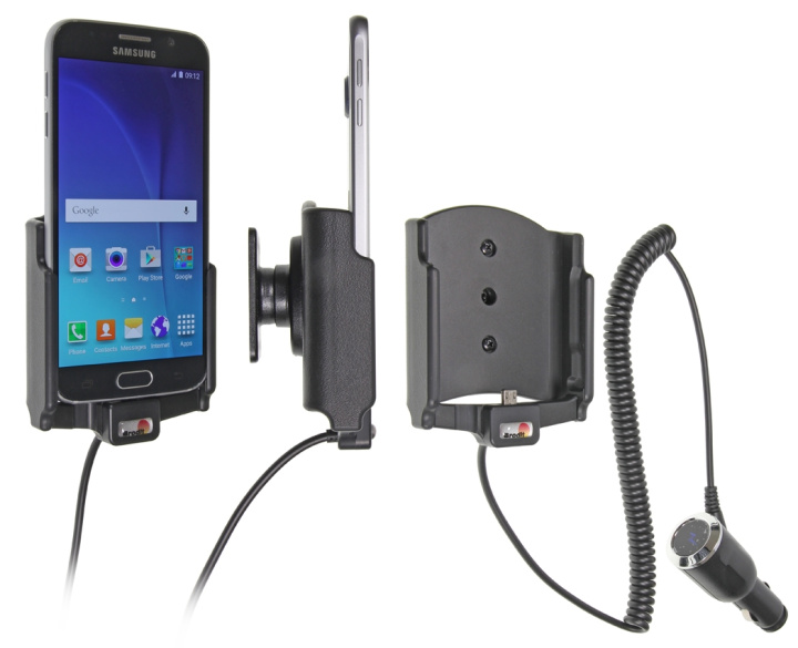 Brodit Aktiv hållare med cigg-kontakt, Samsung Galaxy S6 i gruppen Smartphone i bil / Mobilhållare hos CD Bilradio (240512723)