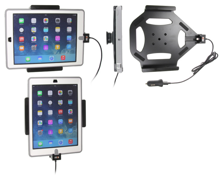 Brodit Aktiv hållare med USB-kabel och cigg-adapter, Apple iPad 5th Gen (A1822, A1823)/9.7 6th Gen (A1893, A1954)/9.7 New/Air (A1474, A1475, A1476) i gruppen Smartphone i bil / Mobilhållare hos CD Bilradio (240521600)