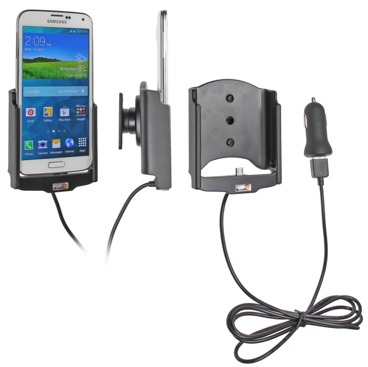 Brodit Aktiv hållare med USB-kabel och cigg-adapter, Samsung Galaxy S5 i gruppen Smartphone i bil / Mobilhållare hos CD Bilradio (240521623)