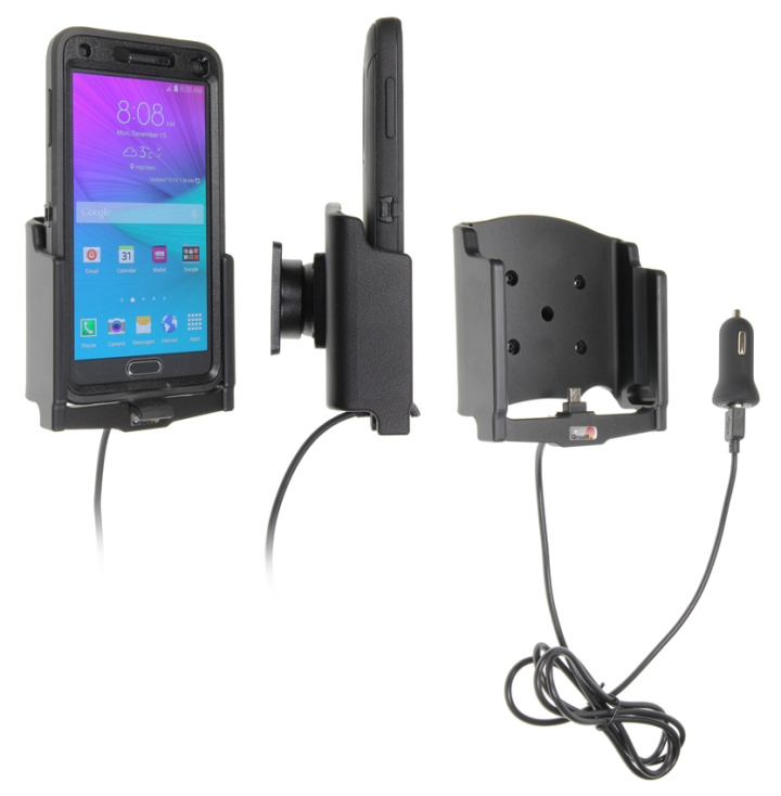 Brodit Aktiv hållare med USB-kabel och cigg-adapter, Samsung Galaxy Note 4 i gruppen Smartphone i bil / Mobilhållare hos CD Bilradio (240521694)