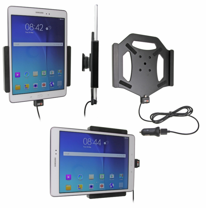 Brodit Aktiv hållare med USB-kabel och cigg-adapter, Samsung Galaxy Tab A 9.7 i gruppen Smartphone i bil / Mobilhållare hos CD Bilradio (240521737)