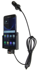 Brodit Aktiv hållare med USB-kabel och cigg-adapter, Samsung Galaxy S7 Edge
