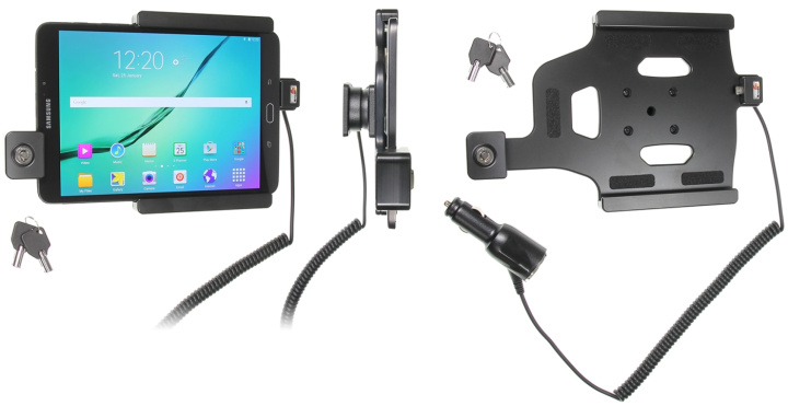 Brodit Hållare med nyckel-lås, Samsung Galaxy Tab S2 8.0 SM-T713 /SM-T719 i gruppen Smartphone i bil / Mobilhållare hos CD Bilradio (240535781)