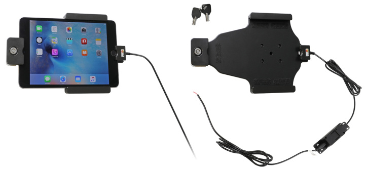 Brodit Hållare med nyckel-lås, Apple iPad Mini 2019/4 (A1538, A1550)/5th Gen (A2124, A2125, A2126, A2133) i gruppen Smartphone i bil / Mobilhållare hos CD Bilradio (240536793)
