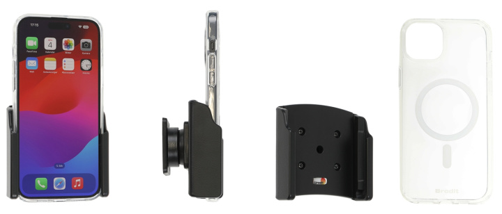 Brodit Mobilskal med Passiv hållare, Apple iPhone 15 Plus i gruppen Smartphone i bil / Mobilhållare hos CD Bilradio (240711395)