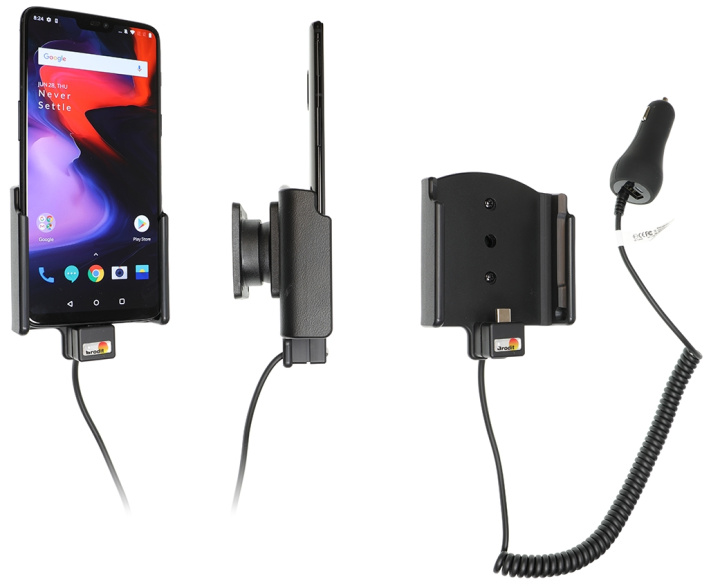 Brodit Aktiv hållare med cigg-kontakt, OnePlus 6/6T i gruppen Smartphone i bil / Mobilhållare hos CD Bilradio (240712059)