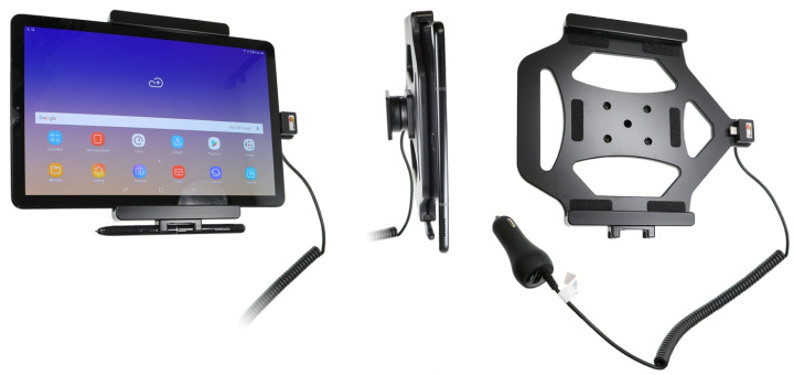 Brodit Aktiv hållare med cigg-kontakt, Samsung Galaxy Tab S4 10.5 SM-T830/SM-T835 i gruppen Smartphone i bil / Mobilhållare hos CD Bilradio (240712077)