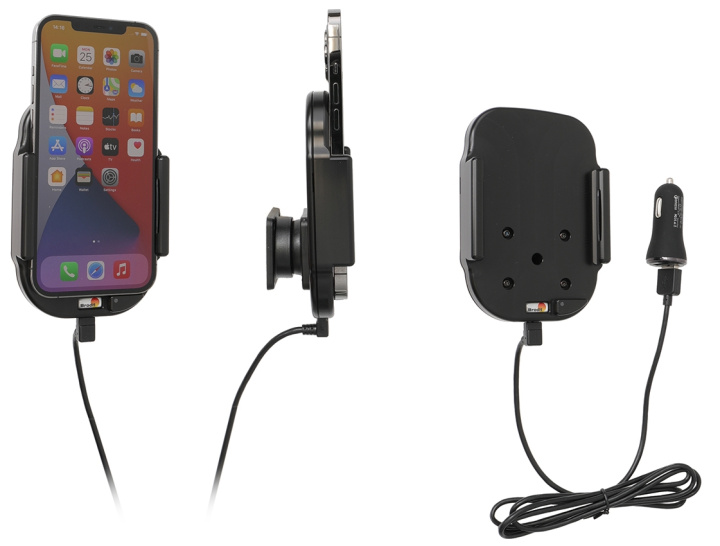 Brodit Qi trådlös aktiv mobilhållare med billaddare, Apple iPhone 12 Pro Max i gruppen Smartphone i bil / Tillbehör för mobilen hos CD Bilradio (240718236)