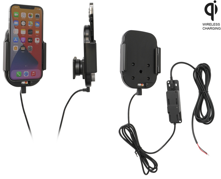 Brodit Qi trådlös aktiv hållare för fast installation, Apple iPhone 12 Pro Max i gruppen Smartphone i bil / Mobilhållare hos CD Bilradio (240719236)