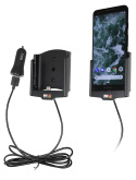Brodit Aktiv hållare med USB-kabel och cigg-adapter, Google Pixel 3