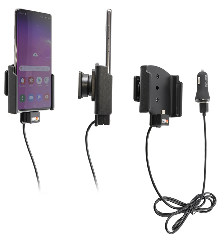 Brodit Aktiv hållare med USB-kabel och cigg-adapter, Samsung Galaxy S10+ i gruppen Smartphone i bil / Mobilhållare hos CD Bilradio (240721116)