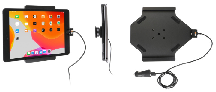 Brodit Aktiv hållare med USB-kabel och cigg-adapter, Apple iPad 10.2 7th Gen (A2197, A2198, A2200)/8th Gen (A2428, A2429, A2430, A2270)/9th Gen (A2602, A2603, A2604, A2605) i gruppen Smartphone i bil / Mobilhållare hos CD Bilradio (240721168)