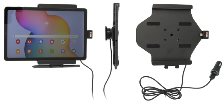 Brodit Aktiv hållare med USB-kabel och cigg-adapter, Samsung Galaxy Tab S6 Lite SM-P610/SM-P615 i gruppen Smartphone i bil / Mobilhållare hos CD Bilradio (240721211)