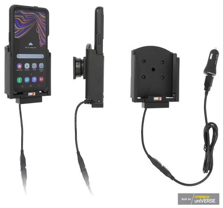 Brodit Aktiv hållare med USB-kabel och cigg-adapter, Samsung Galaxy Xcover Pro SM-G715 i gruppen Smartphone i bil / Mobilhållare hos CD Bilradio (240721214)