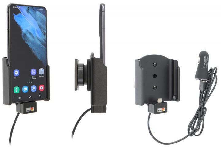 Brodit 721244 Aktiv hållare med cigg-kontakt Samsung Galaxy S21 i gruppen Smartphone i bil / Mobilhållare hos CD Bilradio (240721244)