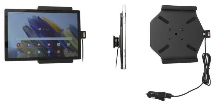 Brodit Aktiv hållare med USB-kabel och cigg-adapter, Samsung Galaxy Tab A8 SM-X200/205 i gruppen Smartphone i bil / Mobilhållare hos CD Bilradio (240721286)