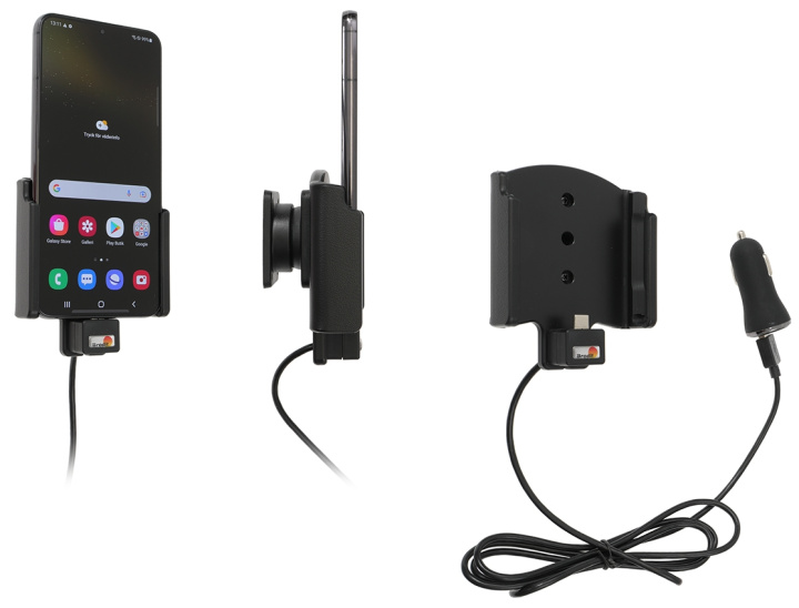 Brodit Aktiv hållare med USB-kabel och cigg-adapter, Samsung Galaxy S22+ 5G (SM-S906B/SM-S906B/DS) i gruppen Smartphone i bil / Mobilhållare hos CD Bilradio (240721294)