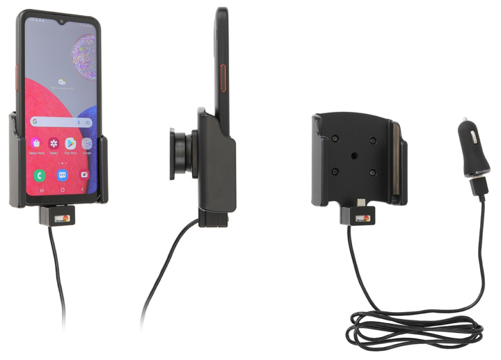 Brodit Aktiv hållare med USB-kabel och cigg-adapter, Samsung Galaxy Xcover 6 Pro i gruppen Smartphone i bil / Mobilhållare hos CD Bilradio (240721313)