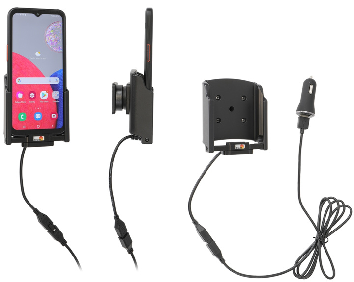 Brodit Aktiv hållare med USB-kabel och cigg-adapter, Samsung Galaxy Xcover 6 Pro i gruppen Smartphone i bil / Mobilhållare hos CD Bilradio (240721314)