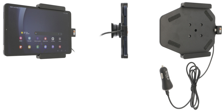 Brodit Aktiv hållare med USB-kabel och cigg-adapter, Samsung Galaxy Tab A9 SM-X110/SM-X115 i gruppen Smartphone i bil / Mobilhållare hos CD Bilradio (240721399)