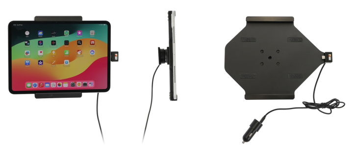 Brodit Aktiv hållare med USB-kabel och cigg-adapter, Apple iPad Pro 11 2024 (A2836, A2837, A3006) i gruppen Smartphone i bil / Mobilhållare hos CD Bilradio (240721409)