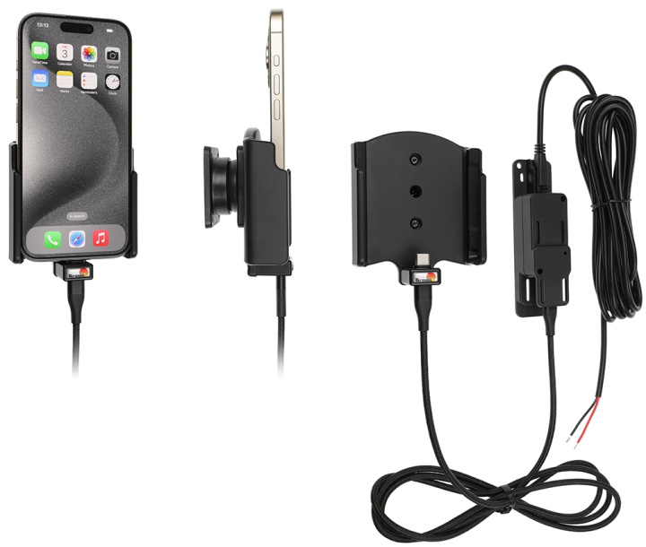 Brodit Aktiv hållare för fast installation, Apple iPhone 15/15 Pro i gruppen Smartphone i bil / Mobilhållare hos CD Bilradio (240727369)