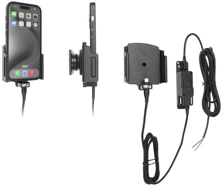 Brodit Aktiv hållare för fast installation, Apple iPhone 15/15 Pro/16/16 Pro/16e i gruppen Smartphone i bil / Mobilhållare hos CD Bilradio (240727376)
