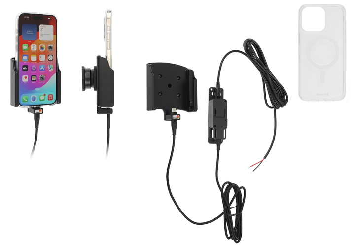 Brodit Mobilskal med Aktiv hållare för fast installation, Apple iPhone 15 Pro Max i gruppen Smartphone i bil / Mobilhållare hos CD Bilradio (240727396)
