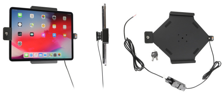 Brodit Hållare med nyckel-lås, Apple iPad Air 13 2024 (A2898, A2899, A2900)/Air 13 2025 M3 (A3268, A3268, A2371)/Pro 12,9 2018 (A1876, A1895, A1983, A2014)/Pro 12.9 2020 (A2069, A2232, A2229)/Pro 13 (A2925, A2926, A3007) i gruppen Smartphone i bil / Mobilhållare hos CD Bilradio (240736095)