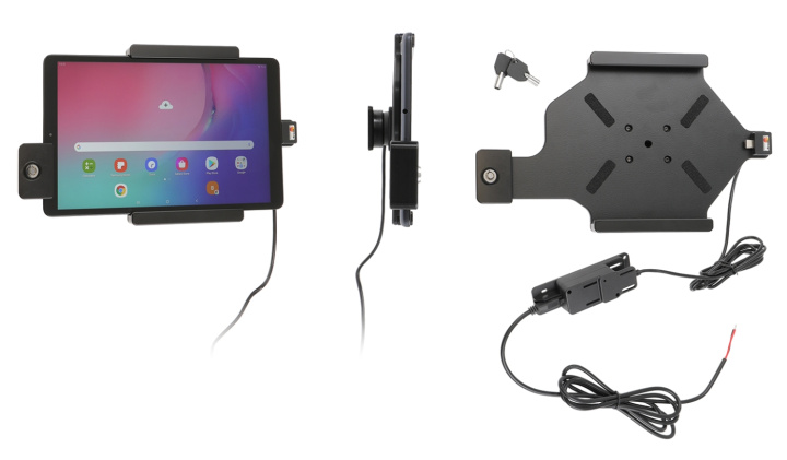 Brodit Hållare med nyckel-lås, Samsung Galaxy Tab A 10.1 (2019) SM-T510/SM-T515 i gruppen Smartphone i bil / Mobilhållare hos CD Bilradio (240736132)