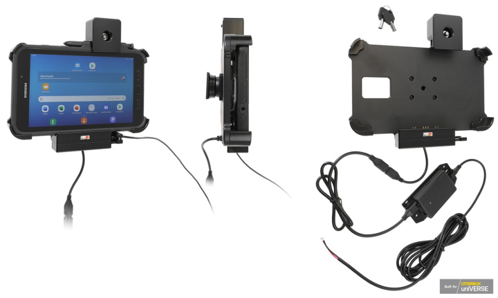 Brodit Hållare med nyckel-lås, Samsung Galaxy Tab Active 2 SM-T390/SM-T395 i gruppen Smartphone i bil / Mobilhållare hos CD Bilradio (240736208)