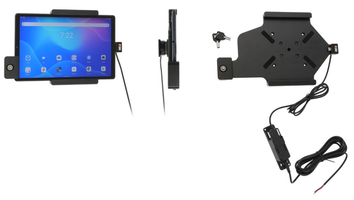 Brodit Hållare med nyckel-lås, Lenovo Tab K10 TB-X6C6F i gruppen Smartphone i bil / Mobilhållare hos CD Bilradio (240736271)