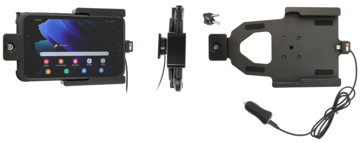 Brodit Hållare med nyckel-lås, Samsung Galaxy Tab Active 2 SM-T390/SM-T395/3 SM-T570/SM-T575 i gruppen Smartphone i bil / Mobilhållare hos CD Bilradio (240752002)