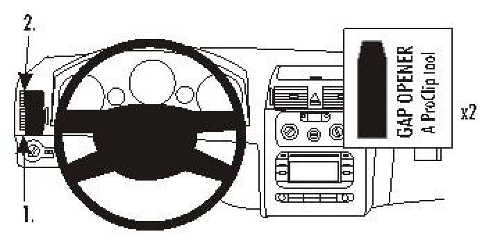 Brodit ProClip, Volkswagen Touran 03-15 i gruppen Modellanpassat / Volkswagen / Touran / 2003-2006 (1T) hos CD Bilradio (240803268)