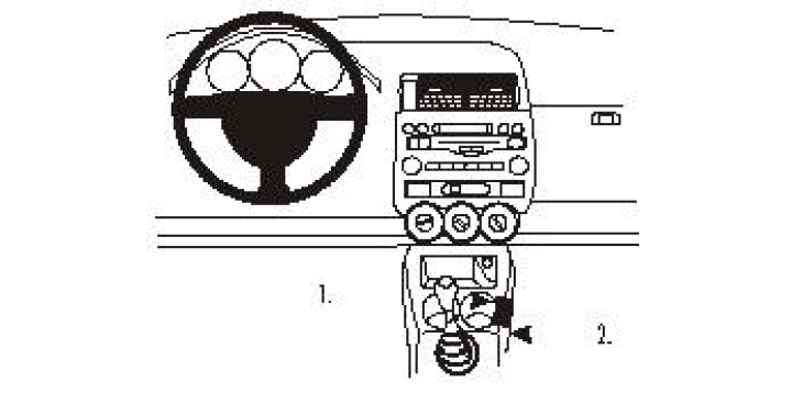 ProClip Monteringsbygel Honda Jazz 02-08, Konsol 02-08 i gruppen Modellanpassat / Honda / Jazz / Jazz II 2002-2008 hos CD Bilradio (240833059)