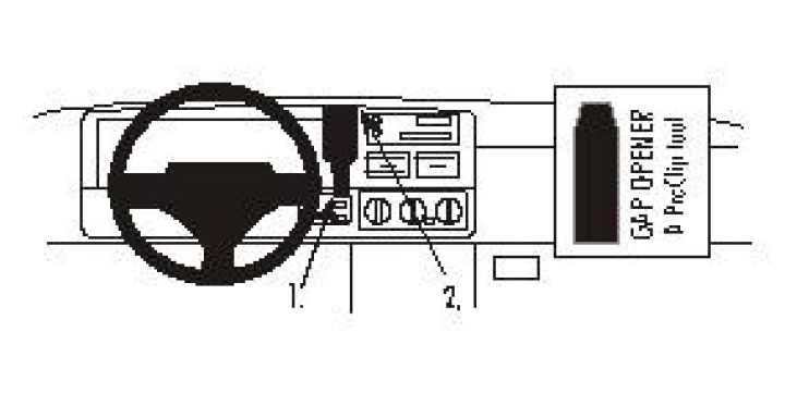 Brodit ProClip, Jeep Grand Cherokee 96-98 i gruppen Modellanpassat / Jeep hos CD Bilradio (240852248)