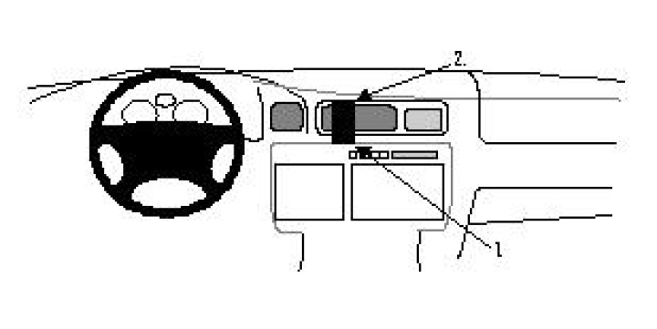 ProClip Monteringsbygel Toyota LandCruiser Hg 80/Lexus LX Serie 95-98, Centrerad 95-98 i gruppen Modellanpassat / Lexus hos CD Bilradio (240852249)