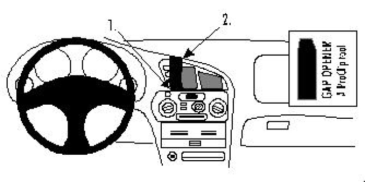 ProClip Monteringsbygel Mitsubishi Colt 96-04/Lancer 96-03, Centrerad 96-04 i gruppen Modellanpassat / Mitsubishi / Lancer hos CD Bilradio (240852306)